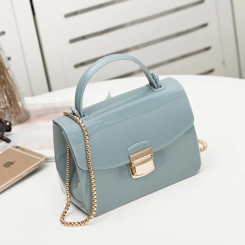 

Jelly trend wild lock women wholesale fashion mini pvc candy solid color chain shoulder crossbody bag