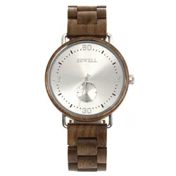 2021 Bewell Stylish dropshipping metal wood watch 