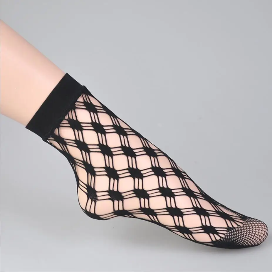 
SW402 Sexy Black Ladies Convenient Lace Sock Women Girls Ladies Soft Lace Short Ankle Socks Fishnet Socks 