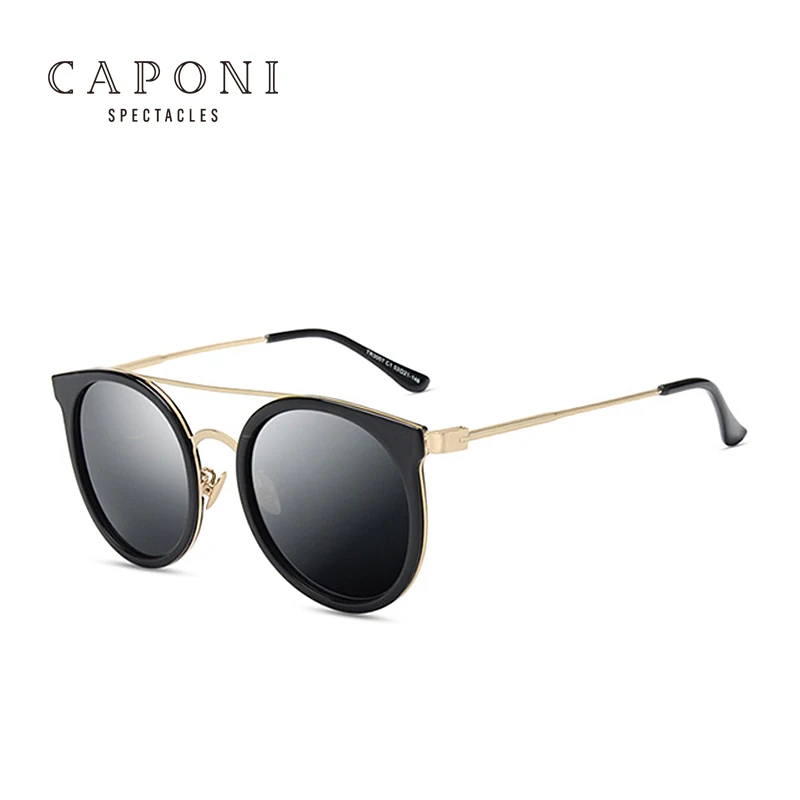 

CAPONI Fashion Sunglasses 2021 Wholesale Pilot Metal TR90 Frame TAC Polarized Lens Shades Sunglasses Womens Gafas De Sol