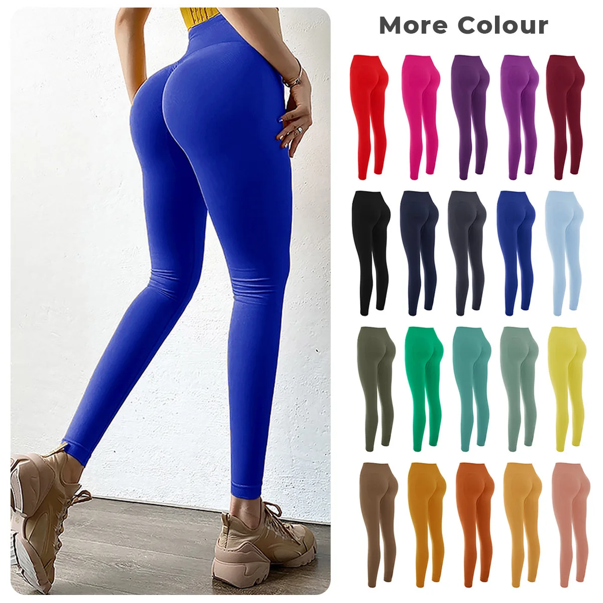

Seamless Sports Pants Push Up Running Clothing Women Gym Fitness Leggings Tights High Waist Tummy Control Yoga Pants