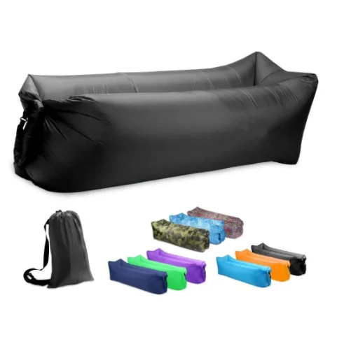 

Inflatable Lounger Air Sofa Beach Sleeping Bag Air Hammock Folding Rapid Inflatable Sofa for Beach, Camping, Black,grey,blue,purple,green,orange,pink,red