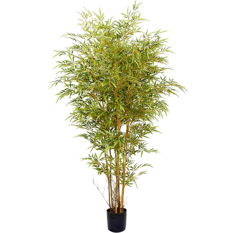 

Cheap Outdoor Decoration Artificial Bamboo Potted Plants Plastic Artificial Bamboo Tree, Green