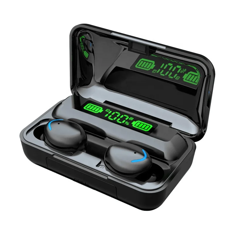 

2021 Mini Waterproof Noise Reduction TWS Wireless 5.0 Earbuds LED Display Mobile Phone Headphone Bth earphone