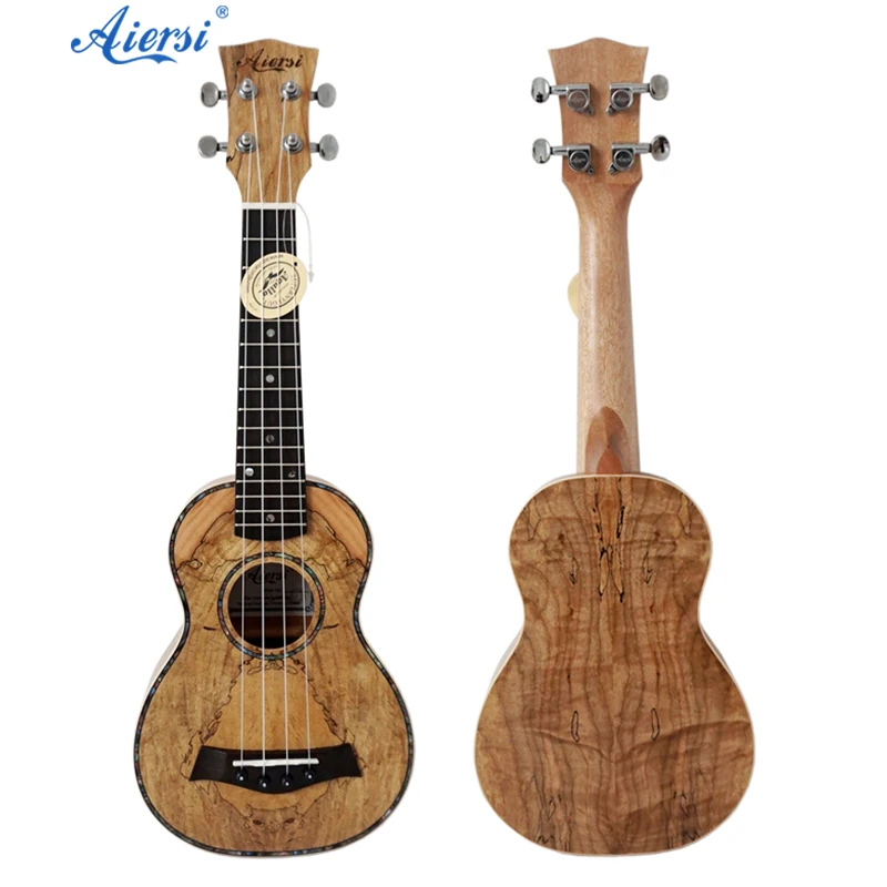

Aiersi brand Hawaii guitar ukulele Spalted Maple ukelele soprano concert tenor ukulele