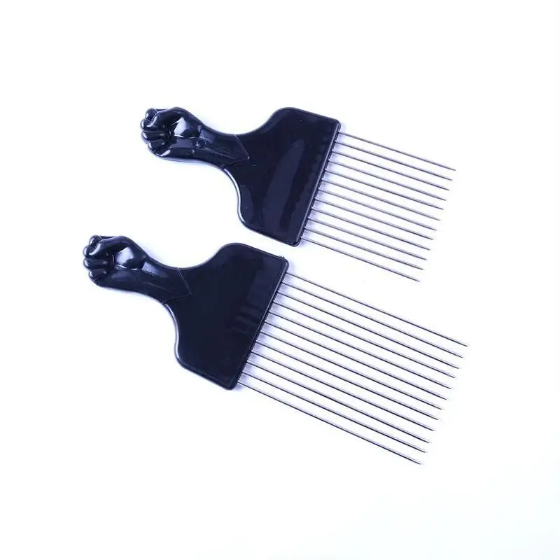 

Wholesale Oil Stainless Steel Comb Haircut Dyeing And Picking Comb Fist Long Steel Needle Comb, Black