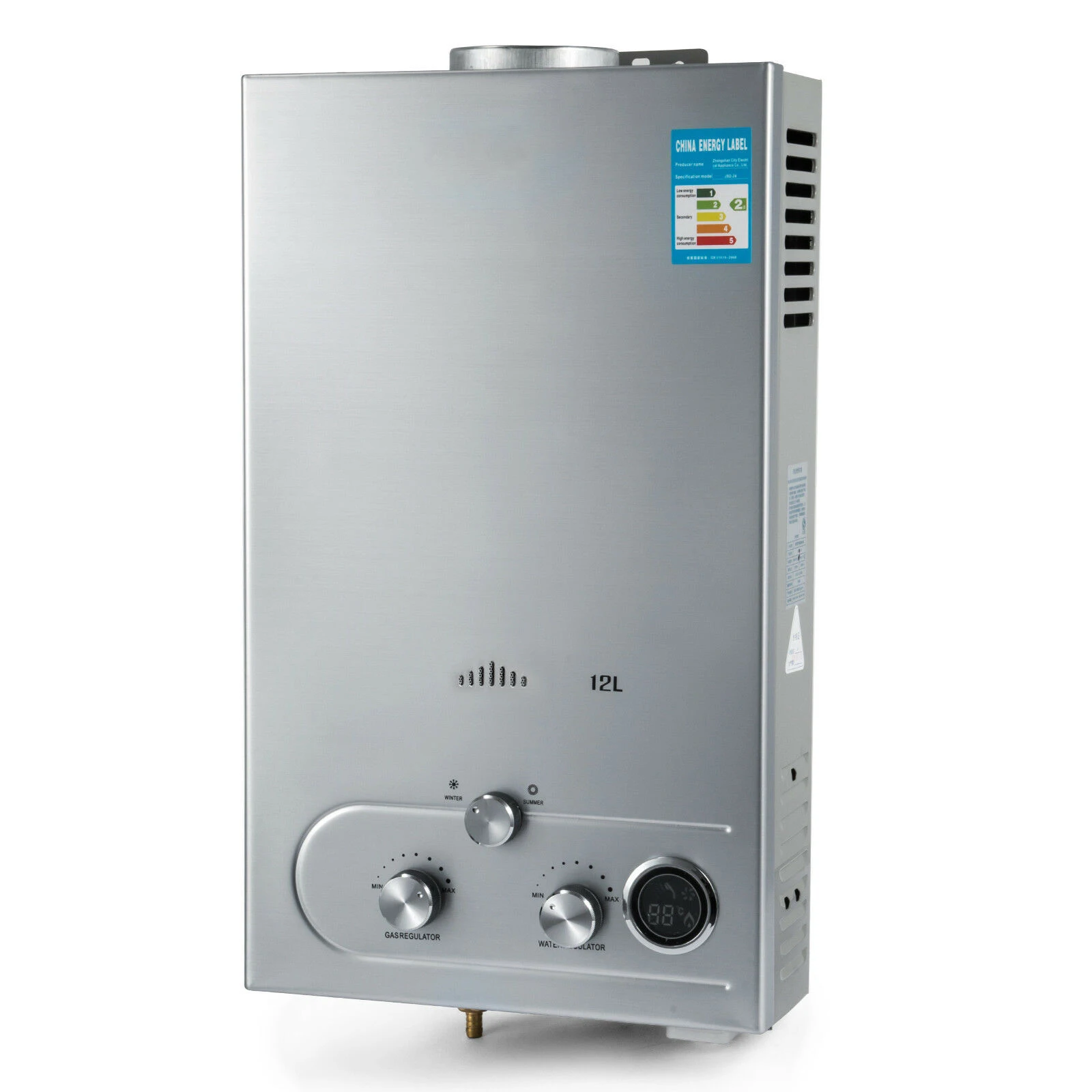 
Propane 18L Gas LPG Tankless Instant Hot Water Heater Boiler 36KW 4.8GPM Liquefied Gas Water Heater 