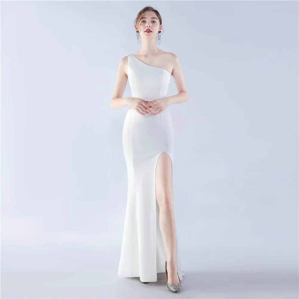 31288# Spot New Product 2024 Simple Satin Cloth Evening Dress Lady