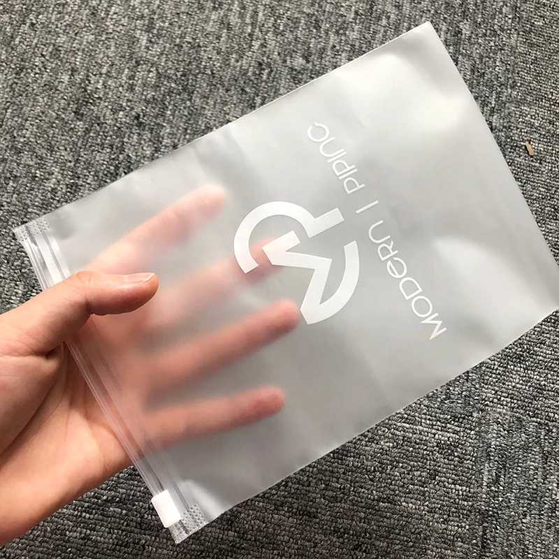 

Biodegradable frosted matte ziplock zipper plastic zip packing bag