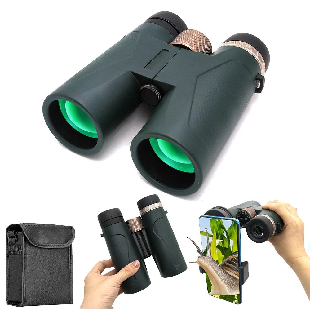 

YBR02 Hot Selling 10x42 Roof Prism 12x42 Telescopio HD Glass Binoculars for Adults