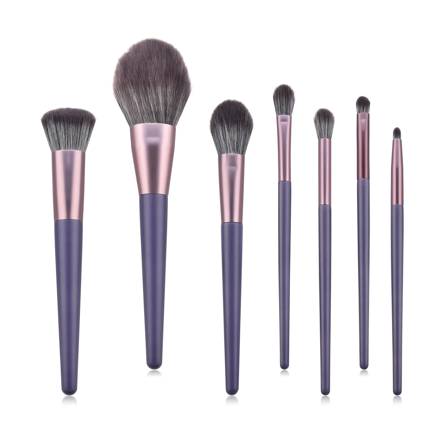 

7pcs Purple Personalised Makeup Brush Set Women Travel Makeup Brush Set