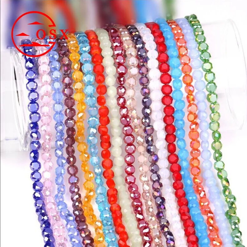 

Wholesale Czech Crystal Bread Beads Various Sizes Electroplating Ab Color Bottled 2mm Glass Seed Beads for Diy Jewelry Making, Color card