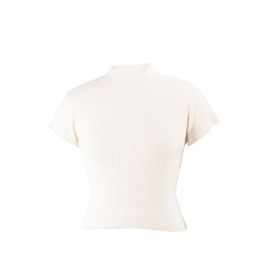 

Factory Outlet Breathable Mock Neck Sexy Short Sleeve Camisole