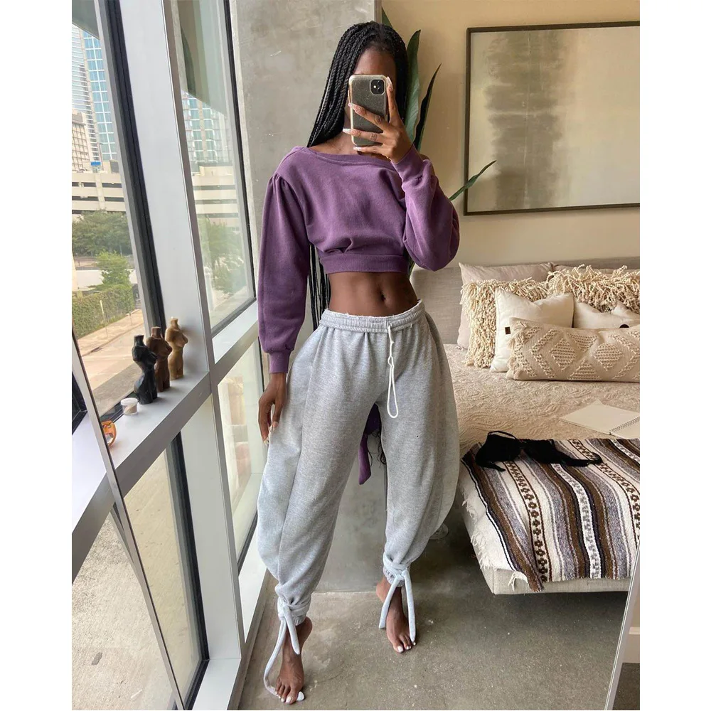 

2021 Wholesale Gray Sports Pants Stacked Cargo Jogger Hip Hop Cotton Baggy Trousers Loose Sweatpants Women, Gray/black/beige/pink/green/darkgray