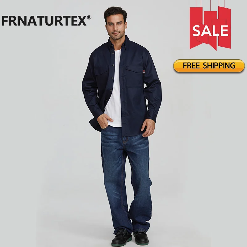 

FRNATURTEX FREE SHIPPING Wholesale Fire Rated Clothing Mechanic Fire Resistant Work Wear Shirts
