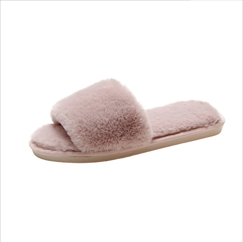 

Free Shipping Fur Fashion Summer Slipper House Furry Warm Sandals Slippers Women, Black yellow red blue