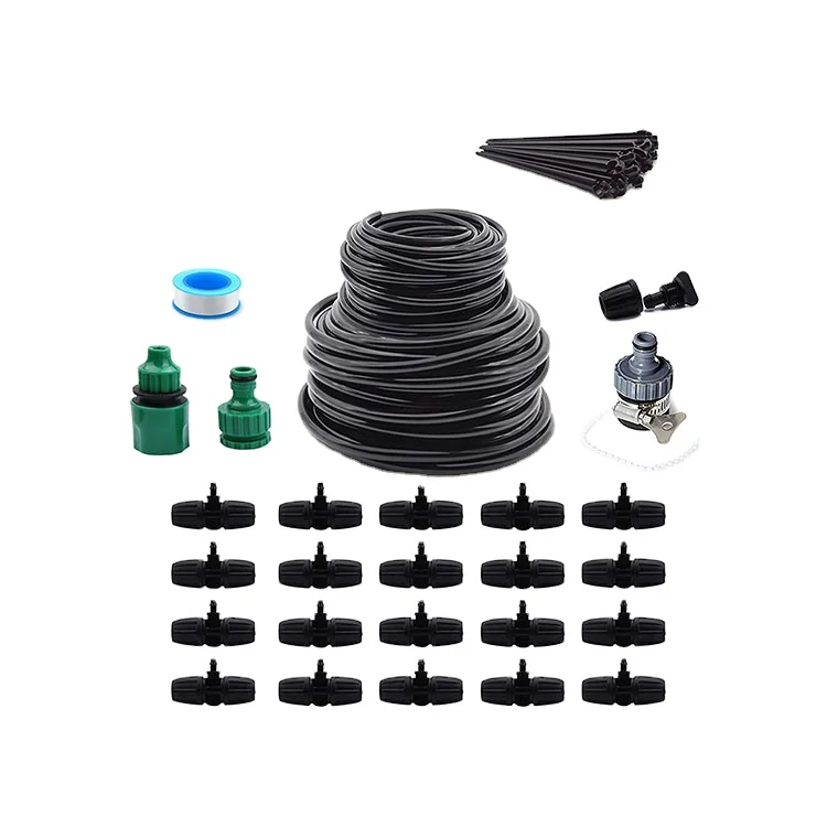 

Automatic Drip Irrigation System Watering Garden Hose Kits Saving Water Automatic Irrigation, Black