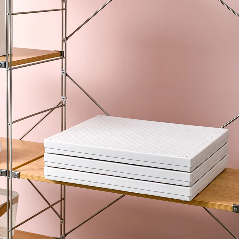 

white Durable Plastic Folding Storage Box Organizer with Lids