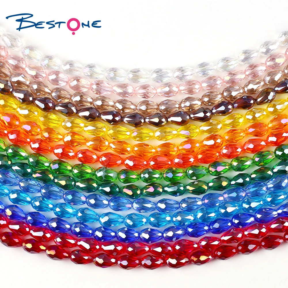 

Bestone Wholesale 3x5mm AB Color Faceted Teardrop Crystal Glass Loose Beads For Jewelry Making