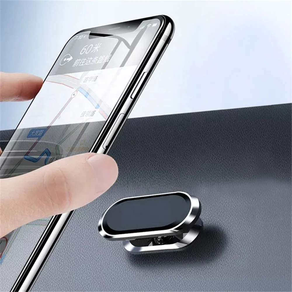 

2021 Hot selling Promotion gift OEM logo 360 Degree Rotation Mini Magnetic Wall Mount Mobile Cell Stand Car Magnet Phone Holder, Black/silver