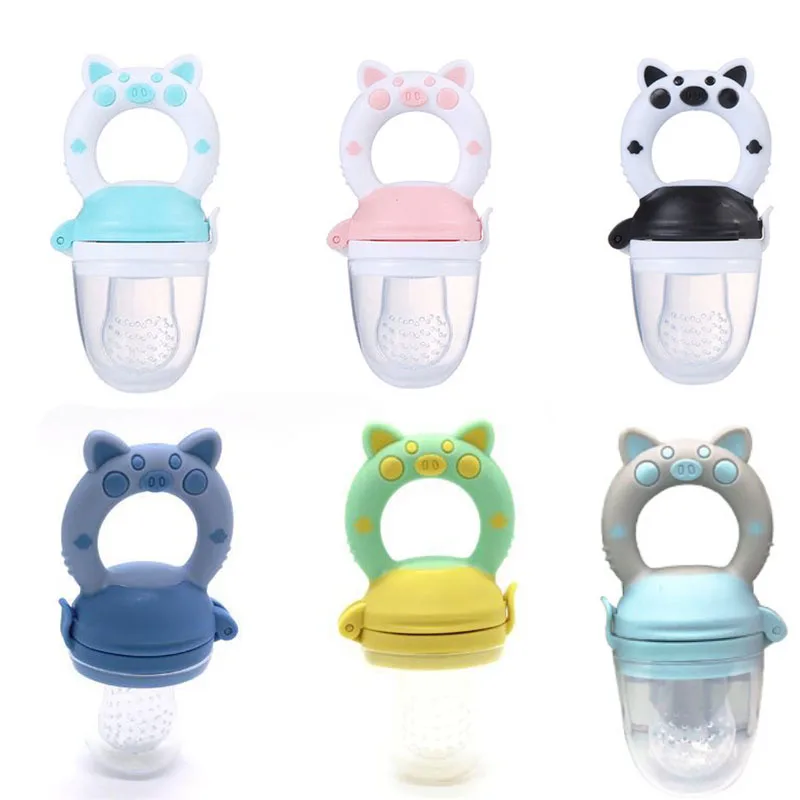 

Hot Sale Silicone Baby Fresh Fruit Food Feeder Infant Fruit Teat Teething Pacifier for Kids, Pink;blue;green;purple;black