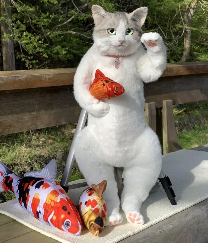 

handmade Simulation toy Cat Bag Backpack Look Like Real Cat 3D Simulation Cat-Shaped Backpack with Zipper Animal Shoulders Bag