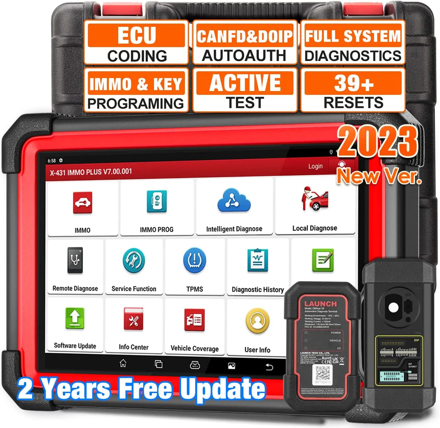 

New LAUNCH X431 Car Key Programming Tool Programer Car Key Key Programer IMMO Plus Full System and 2 Years Update Free