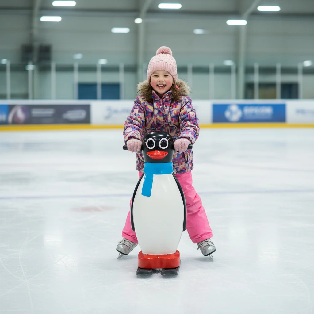 QIQU All-Weather Rink Gear -30°C Blow Molded Trainer Arctic Penguin Ice Skate Pusher