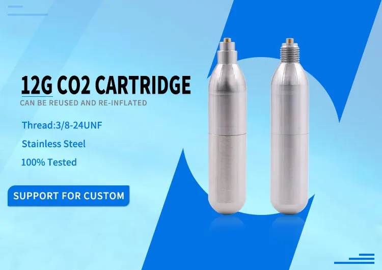 Airsoft Refillable 12g Recharge CO2 Cartridge Gas Cylinder for soda water AU 