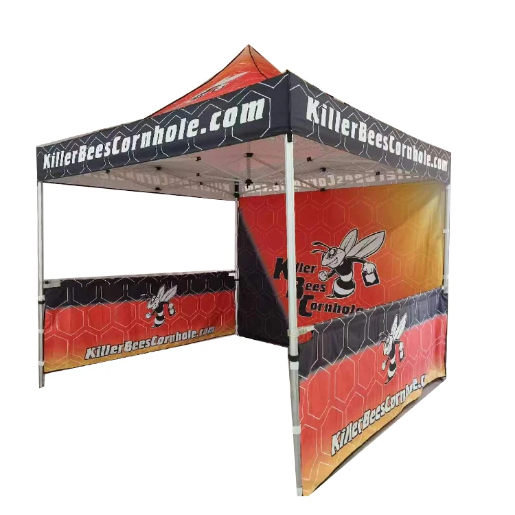 Custom Printing Foldable Tent 3x3 m Steel Frame Aluminum Canopy Gazebo Folding Tents 600D Oxford Fabric Advertising Canopy