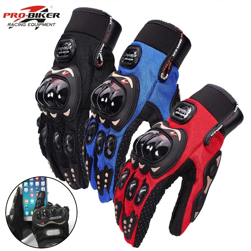 

Touch Screen Gloves Motorcycle Gloves Winter&Summer Motos Luvas Guantes Motocross Protective Gear Racing Gloves, Black, red, blue ,gray