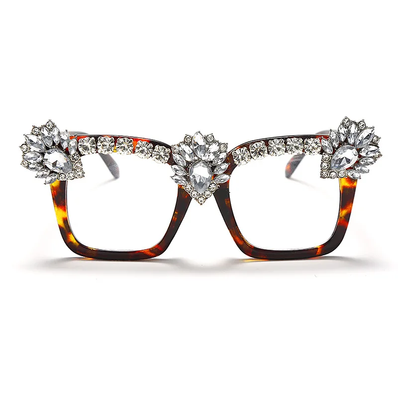 

Luxury Handmade Diamonds Flower Crowning Sunglasses Ladies Women's Bling Crystal Rockstar Shades Sunglasses UV400 Sun Glasses