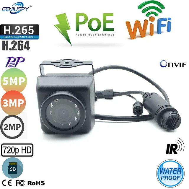 1080p 2mega Pixel Outdoor Waterproof Night Vision Ip Camera Webcam 48v Poe Tf Card Wifi Wireless Mini Ir Ip Camera Camhi Remote Buy 2 Mega Pixel Poe Camera Ip Hidden Camera Poe Mini