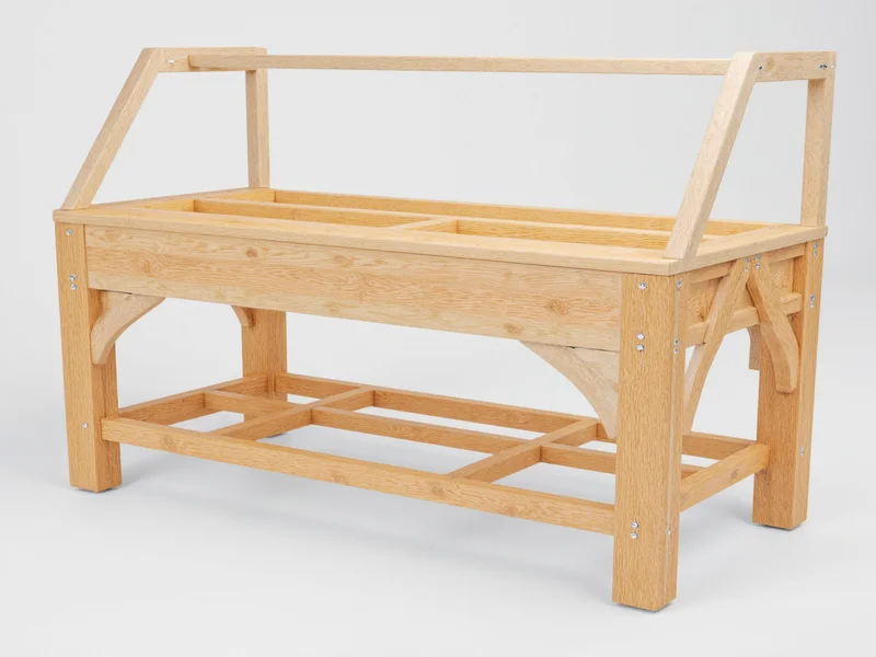 DIY workbench frame assembly with triangulated bracing