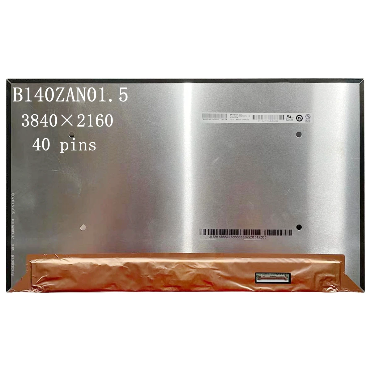 

14.0"slim 4K 40 Pins B140ZAN01.5 LCD Screen Display IPS Panel Matrix Replacement
