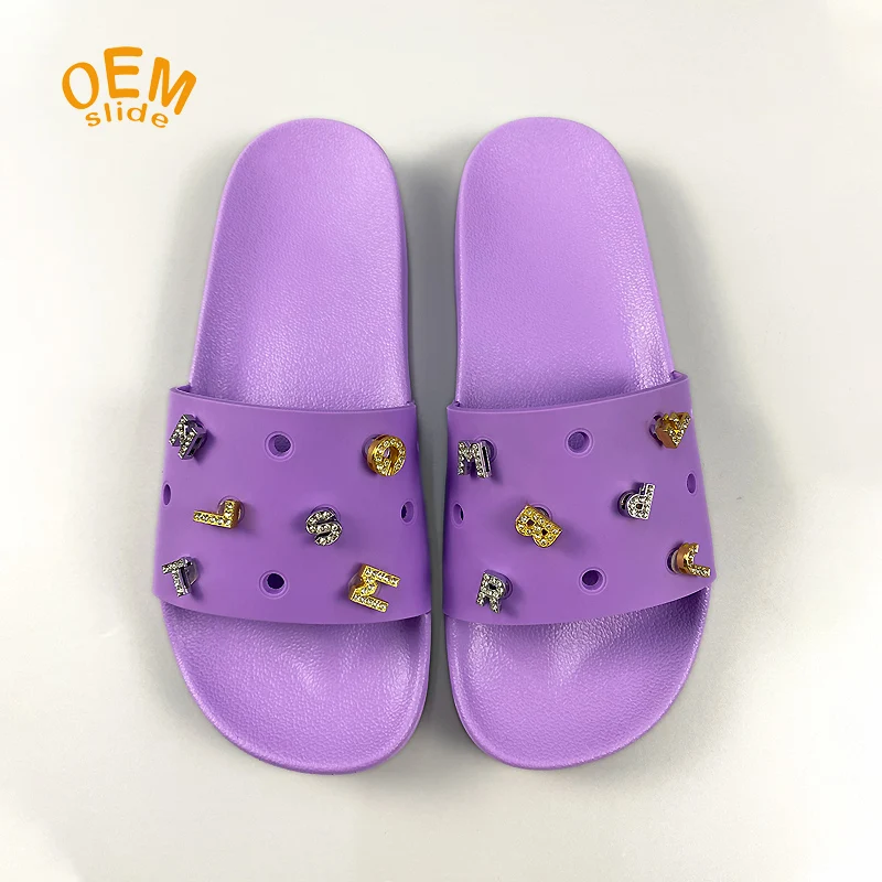 

Custom Home Slippers Designer Slides Sandals Plain Rubber Women Printed Slide Printing Eva Slipper Upper Customised Vietnam