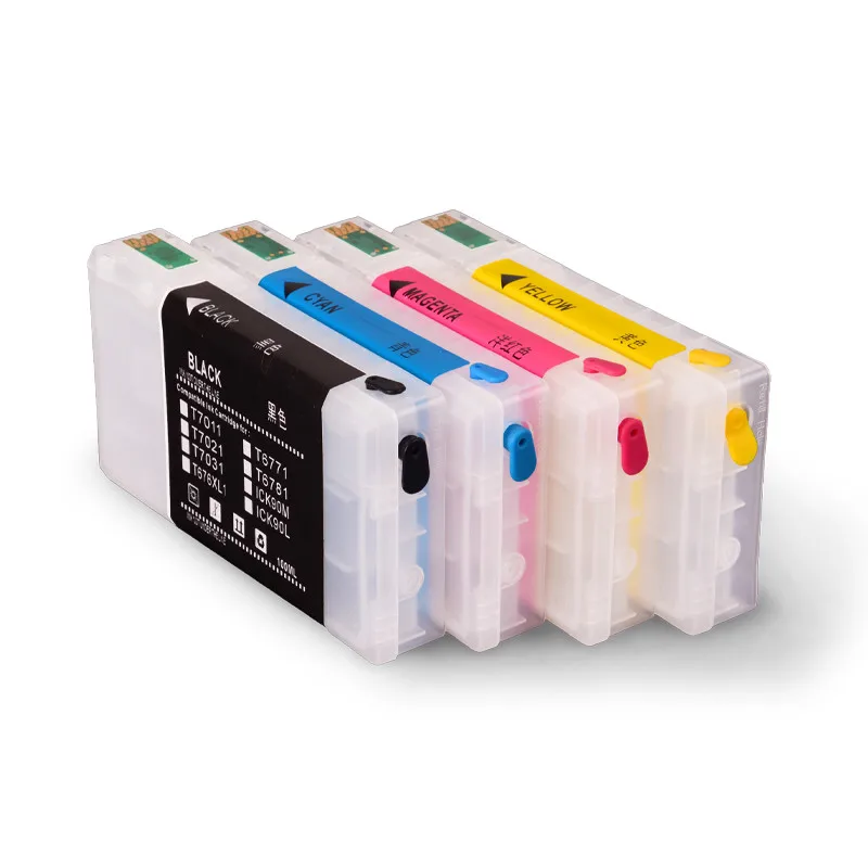 Ocbestjet T7031-T7034 Refill Ink Cartridge for Epson WorkForce Pro WP-4025 WP-4015 WP-4515 WP-4525 WP-4535