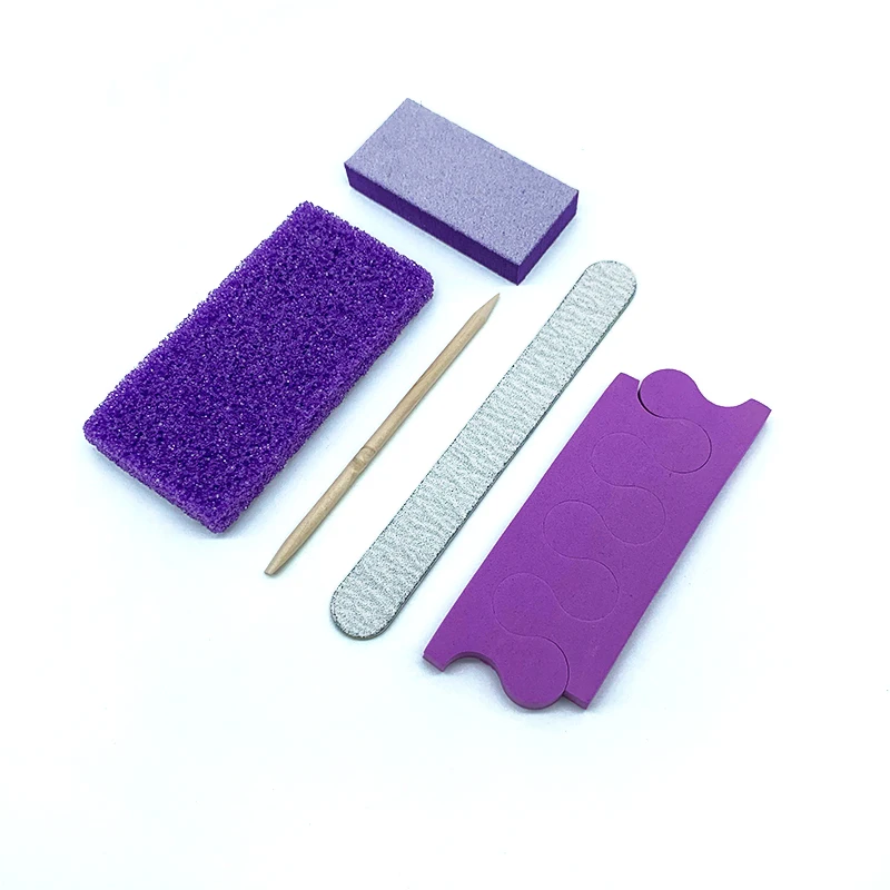 200sets/case Disposable 5pcs Nail Tools Manicure Set Professional