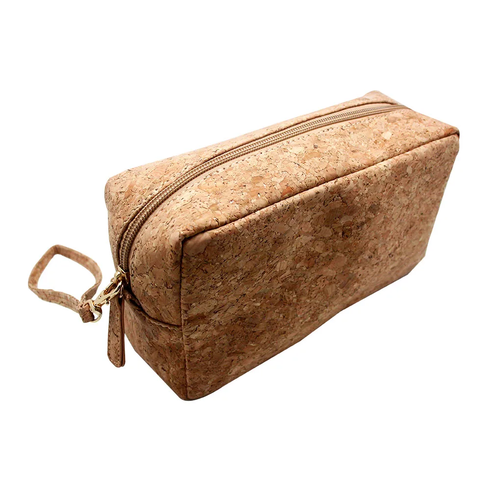 

Eco-friendly brown cork ecofriendly folding pen cosmetic makeup bags clutch bag for travelling christmas day black Friday, Natural cork travel toiletry bags