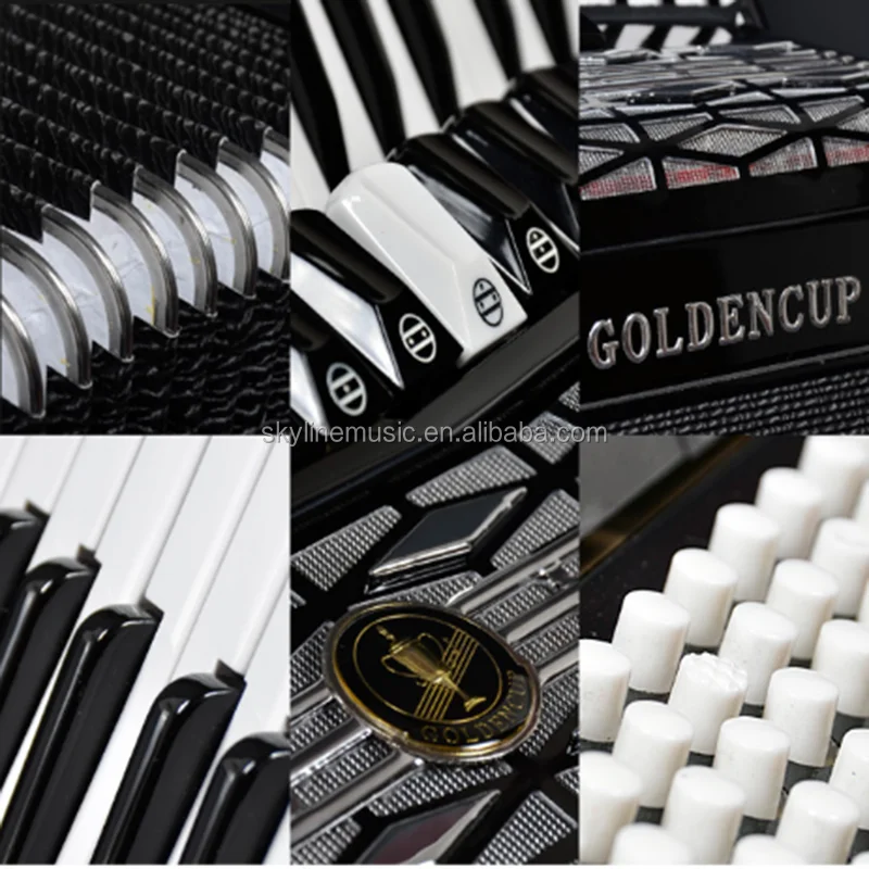 Jh2005 Gold Cup Brand 34key 48 Bass Keyboard Accordion,Accordions Buy