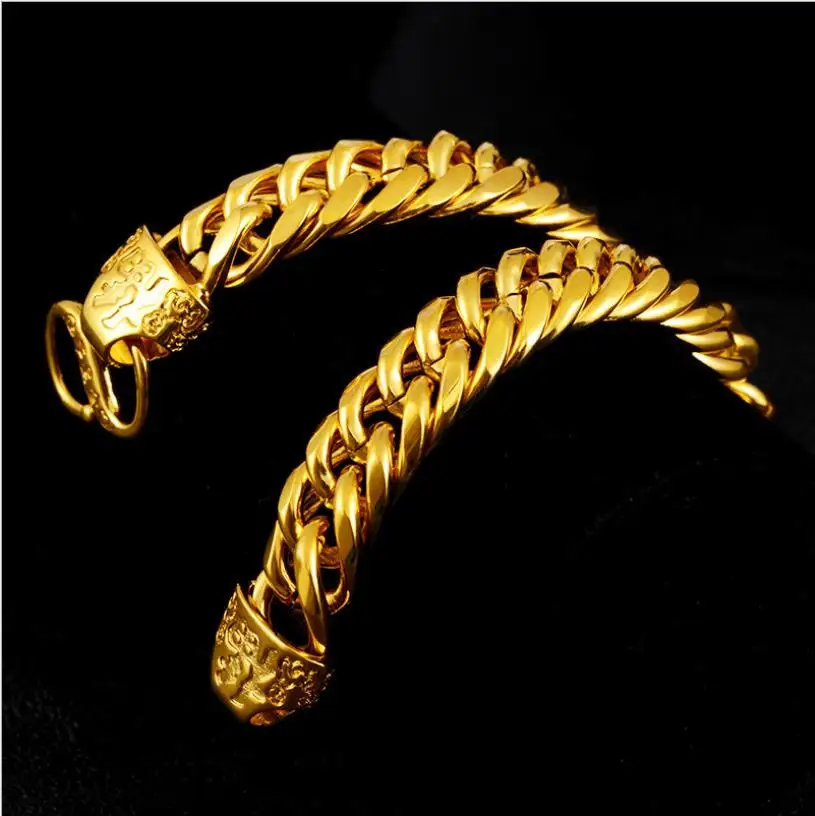 

10mm Snake bone chain O bracelet 24k gold bracelet wedding hand chain men party bracelet birthday solid gold chain gold filled