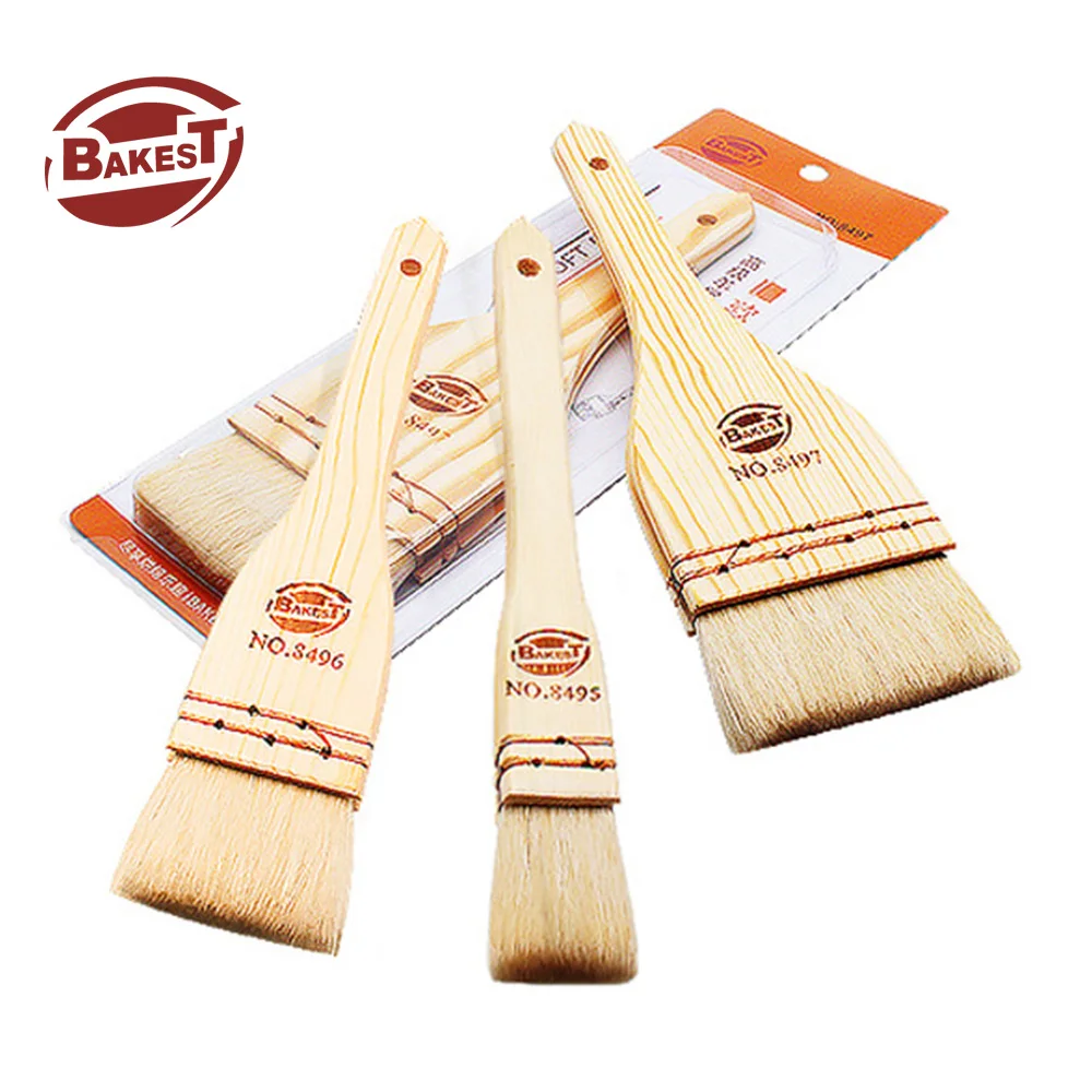 

Bakest Soft Wool Brush With Wooden Handle Oil Brush Kitchen BBQ Baking Dough/Pastry/Cake Tools