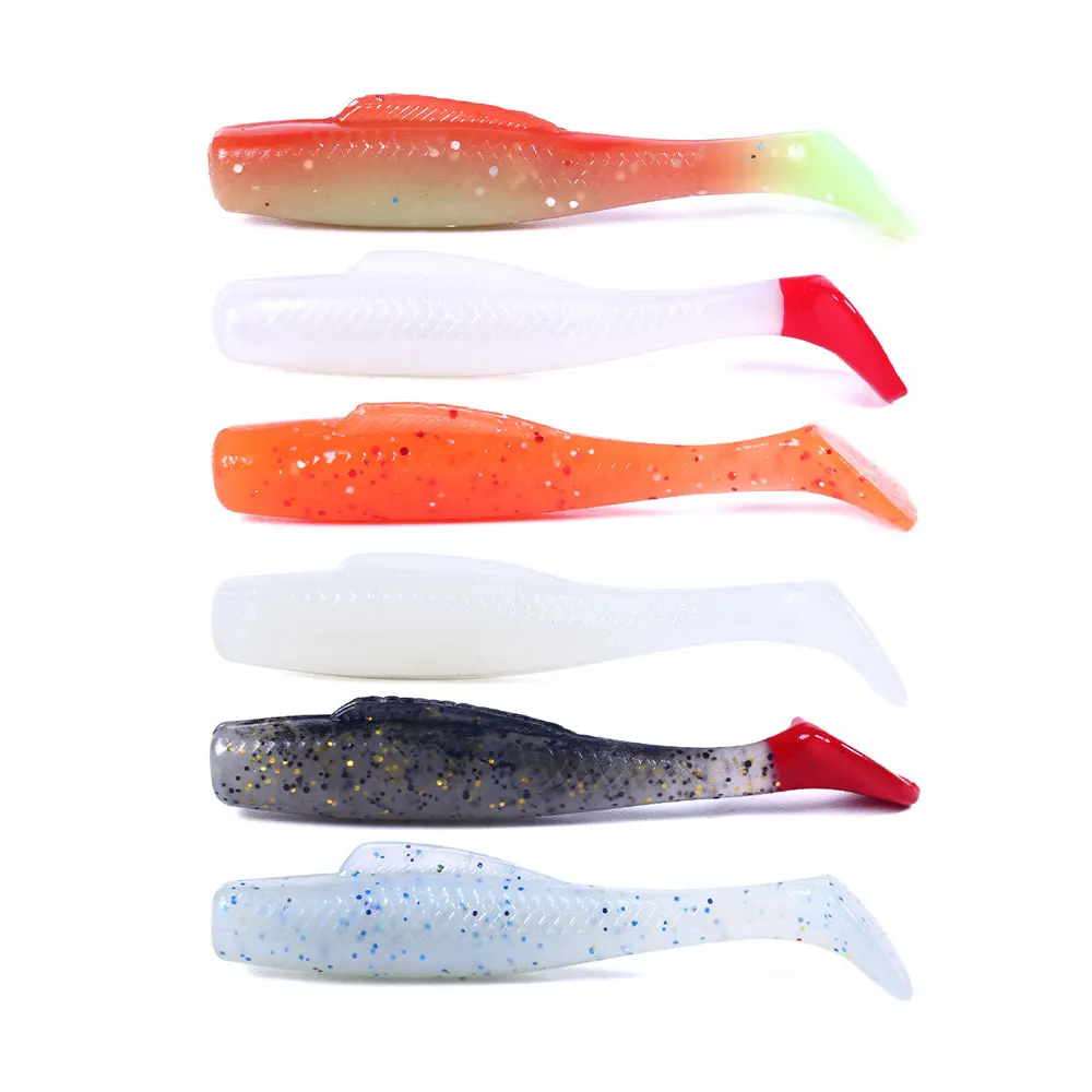 

8cm 5g Wholesale high quality Fishing Lure T tail TPR floating Soft fishing lures