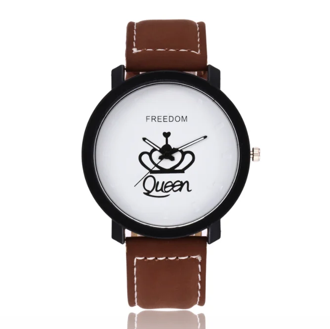 

Couples Chess Gift Table 2019 New King queen Back Brown strap watches