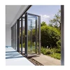 Balcony Patio Soft Close Aluminium Folding Glass Garage Door Bi-Fold Door