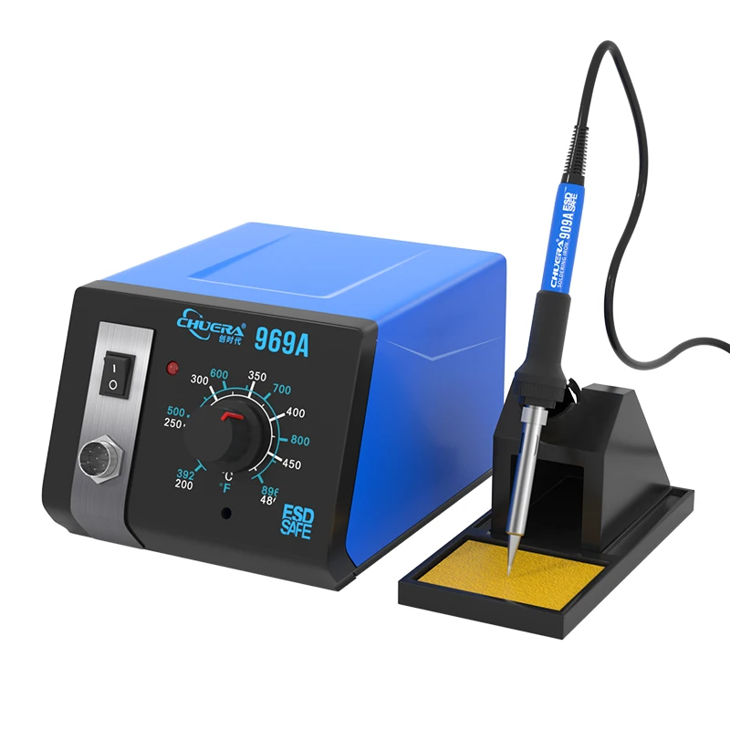 Chuera 969A 75W OEM High Efficiency Soldering Station Adjustable Constant ESD Durable Circuit Board Soldering Machine