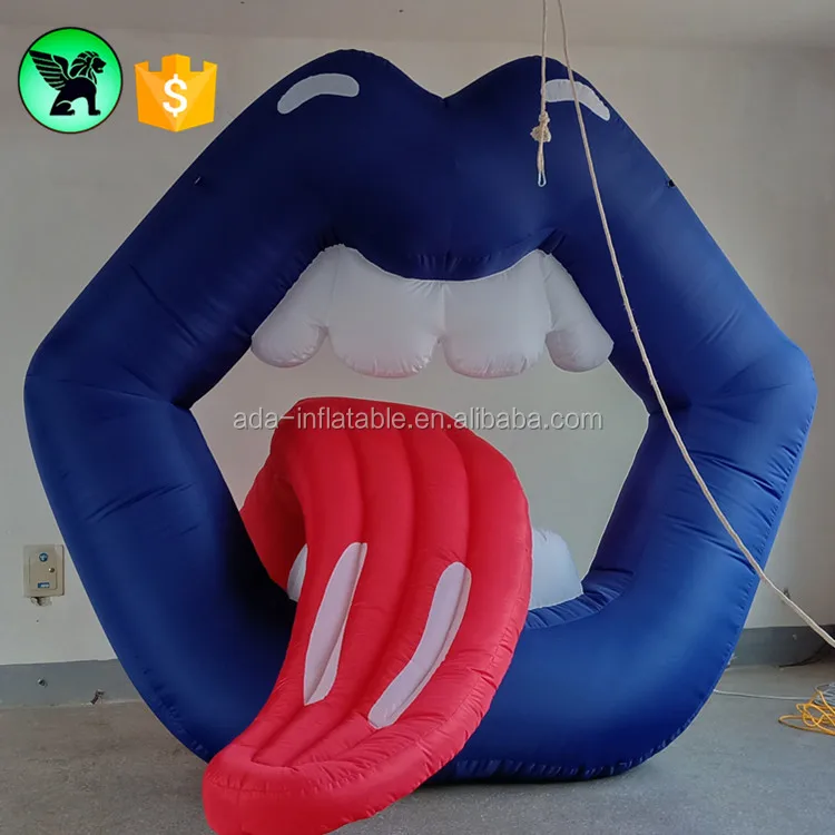 1.5m Lighting Inflatable Lip Customized Club Hanging Lip Inflatable For