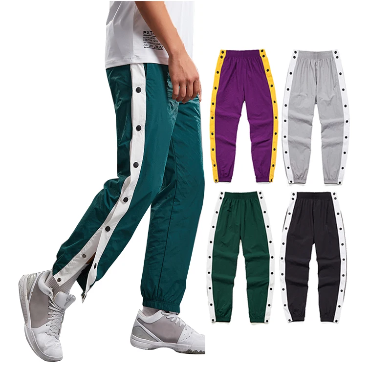 

Premium Nylon QUICK DRY Anti-UV Breathable jogging long pants basketball tear away pants male basketball warm up training pants