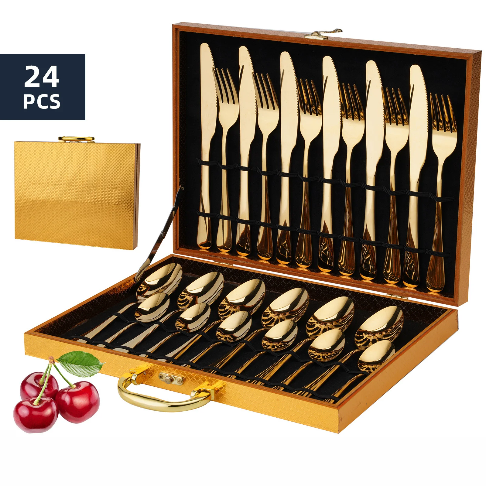 

Amazon Hot Sale 24pcs Silverware Wholesale Gold Cutlery Brass Black Kitchen Knife Spoon Fork Stainless Steel Flatware Set, Silver/ gold/ rose gold/ black/ colorful