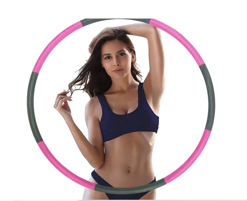 

8 Section Detachable Soft Foam Padding Weighted Gym Equipment Exercise Hula Ring Hoop